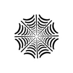 Toile d’araignée géométrique aux lignes fines pour tatouage Halloween graphique