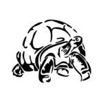 Tortue terrestre style croquis naturel pour tatouage temporaire authentique