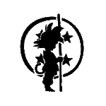 Pochoir tatouage éphémère Sangoku enfant Dragon Ball – motif héroïque mystique et réutilisable