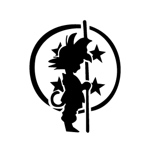 Pochoir tatouage éphémère Sangoku enfant Dragon Ball – motif héroïque mystique et réutilisable