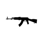 Image d'un tatouage temporaire représentant une Kalashnicov.