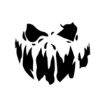 Image d'un tatouage temporaire représentant le visage d'un fantôme.