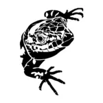 Lézard au regard intense au tracé détaillé pour tatouage temporaire reptile expressif