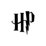 Logo Harry Potter aux lignes épurées pour tatouage temporaire discret et stylé