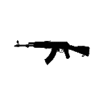 Pochoir tatouage éphémère AK-47 Kalachnikov – réutilisable et facile à appliquer
