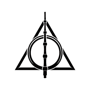 Pochoir tatouage éphémère Reliques de la Mort Harry Potter – réutilisable et facile à appliquer