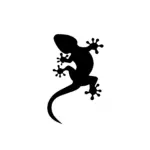 Petit gecko au tracé fin pour tatouage temporaire reptile élégant