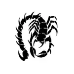 Scorpion Stylisé aux formes équilibrées pour tatouage temporaire graphique