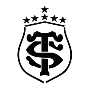 Écusson Stade Toulousain avec lettres stylisées pour tatouage temporaire rugby puissant