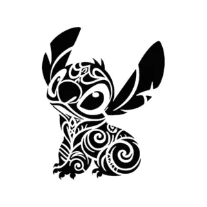 Stitch tribal ornemental avec motifs décoratifs pour tatouage temporaire
