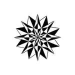 Étoile géométrique détaillée aux formes angulaires pour tatouage temporaire artistique puissant