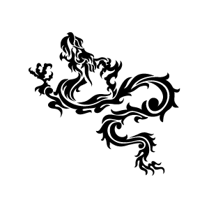 Pochoir tatouage éphémère Dragon flamme 🐉 – motif audacieux et artistique pour tatouage temporaire