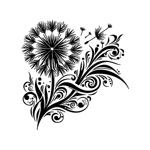 Pochoir tatouage éphémère Pissenlit Poétique – réutilisable et facile à appliquer