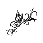 Image d'un tatouage temporaire représentant Un papillon.