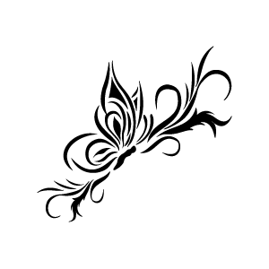 Image d'un tatouage temporaire représentant Un papillon.