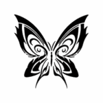 Image d'un tatouage temporaire représentant Un papillon.