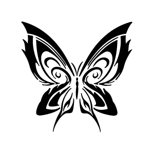 Image d'un tatouage temporaire représentant Un papillon.