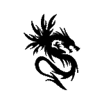 Image d'un tatouage temporaire représentant un dragon.