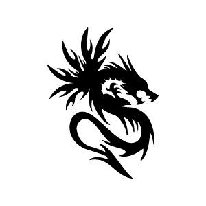 Image d'un tatouage temporaire représentant un dragon.