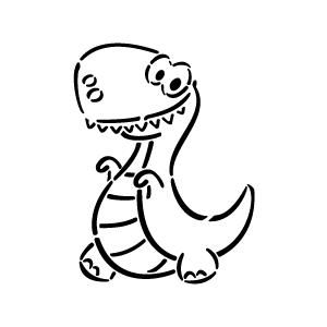 Image d'un tatouage temporaire représentant un petit dino.