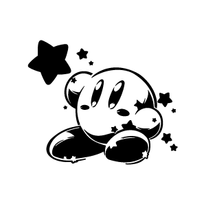 Image d'un tatouage temporaire représentant Kirby.