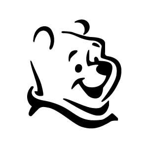 Image d'un tatouage temporaire représentant le visage de Winnie l'ourson.