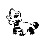 Image d'un tatouage temporaire représentant un petit crocodile de dessin animé.