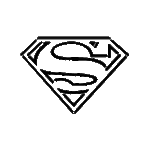 Image d'un tatouage temporaire représentant le logo de Superman.