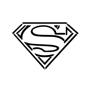 Image d'un tatouage temporaire représentant le logo de Superman.