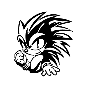 Image d'un tatouage temporaire représentant le personnage Sonic.