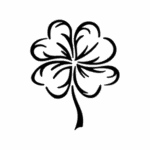 Image d'un tatouage temporaire représentant un trèfle à quatre feuilles