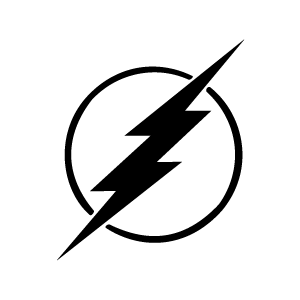 Pochoir tatouage éphémère Logo Flash – réutilisable et facile à appliquer