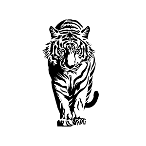 Pochoir tatouage éphémère Tigre – réutilisable et facile à appliquer