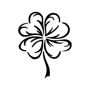 Pochoir tatouage éphémère Trèfle à 4 feuilles – réutilisable et facile à appliquer