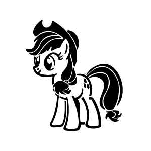 Pochoir tatouage éphémère petit poney cartoon pour enfants – motif mignon et joyeux