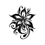 Pochoir tatouage éphémère lys ornemental ⚜️ – motif floral stylisé et réutilisable