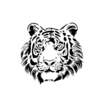 Tigre réaliste intense au dessin détaillé pour tatouage temporaire expressif