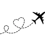 Motif cœur esprit voyage au style graphique pour tatouage temporaire symbolique