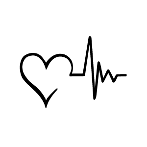 Pochoir tatouage éphémère cœur battement minimaliste – symbole vie et amour