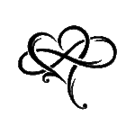 Pochoir tatouage éphémère cœur infini ornemental – symbole amour éternel