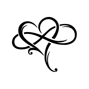 Pochoir tatouage éphémère cœur infini ornemental – symbole amour éternel