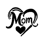 Pochoir tatouage éphémère mom cœur minimaliste – motif tendre et affectif