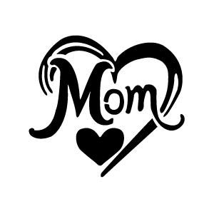 Pochoir tatouage éphémère mom cœur minimaliste – motif tendre et affectif