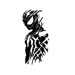 Spider-Man sombre aux éclats graphiques pour tatouage temporaire intense