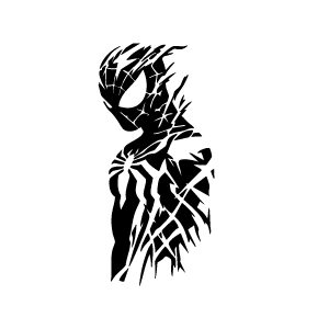 Spider-Man sombre aux éclats graphiques pour tatouage temporaire intense