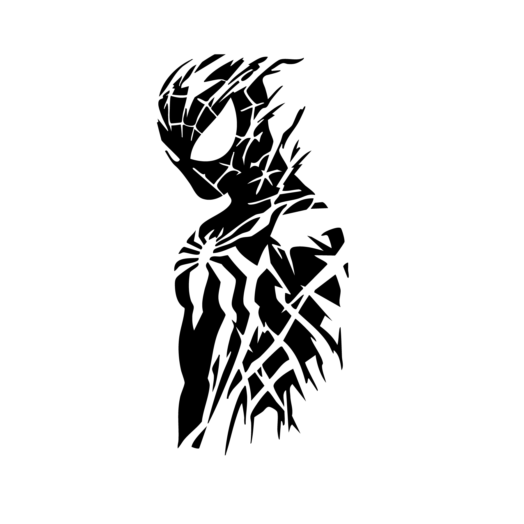 Spider-Man en mouvement stylisé aux lignes dynamiques pour tatouage temporaire énergique