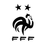 Coq équipe de France stylisé pour tatouage temporaire football fier et collectif