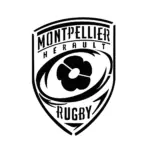 Écusson Montpellier Hérault Rugby au design dynamique pour tatouage temporaire moderne