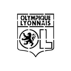 Écusson Olympique Lyonnais avec lion stylisé pour tatouage temporaire football élégant