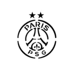 Écusson PSG avec tour Eiffel stylisée pour tatouage temporaire supporter moderne